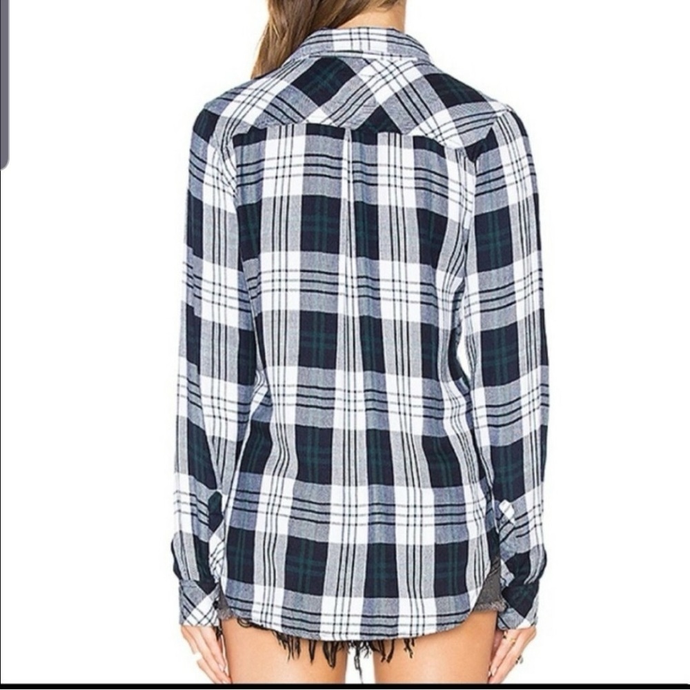 Rails Hunter/White/Navy Long Sleeve Button Down Top Size Large - Picture 2 of 8